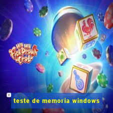 teste de memoria windows