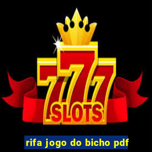 rifa jogo do bicho pdf